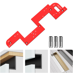 Tủ cửa vô hình xử lý khía mẫu cho tủ quần áo nhà bếp hợp kim nhôm u-rãnh ngăn kéo xử lý khe công cụ định vị - Product Image 6