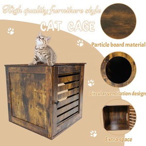 Wholesale Indoor Hidden <strong>Cat</strong> <strong>Litter</strong> Box Enclosure Furniture Side Table <strong>Cats</strong> Cage <strong>Cabinet</strong> - Product Image 2