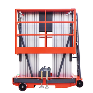 Aerial Platform Lift <span class=keywords><strong>Aluminium</strong></span> <span class=keywords><strong>Mobile</strong></span> Platform Kerja Jenis Vertikal Tiang Ganda Portabel Man 1210*600/1450*600 Ukuran Meja - Product Image 1