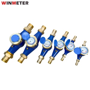 Asia DN15-DN50 Brass Multi-Jet Dry Dial R160 IP68 Pengaturan Eksternal Solusi Khusus Jaringan Pipa Air Dingin <span class=keywords><strong>Flow</strong></span> <span class=keywords><strong>Meter</strong></span> - Product Image 1