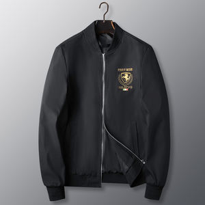 Veste polaire à capuche coupe-vent pour homme, style chinois simple, col montant, uniforme de baseball, décontractée, ODM - Product Image 5