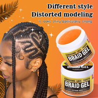 Gel per trecce a tenuta forte, nutriente e fissante, gel per il controllo dei bordi dei capelli, gel per trecce personalizzate, non lascia residui bianchi