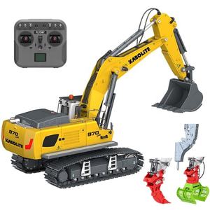 Modello di Escavatore Kabolite K5901 in Scala 1/18 Interamente in Metallo, Ruspa RC in Lega a 24 Canali con Luci e Suoni da Veicolo da Cantiere, Caricabatterie Incluso - Product Image 2