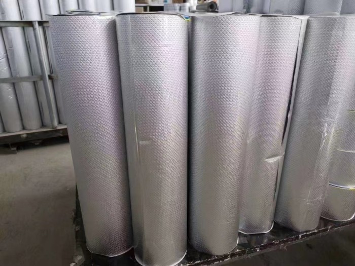 Mingzhan Embossed Customized Woven Fabric Aluminum Film Roll Heat Insulation Moisture-proof Water-proof Anti-corrosion