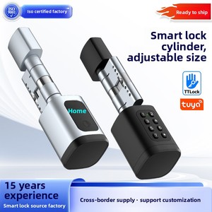 Cerradura Inteligente de Aleación de Aluminio y Madera, Ajustable, con 5 Métodos de Desbloqueo, Compatible con TTLock/Tuya, Aplicación, Huella Dactilar, Código, Nube - Product Image 5