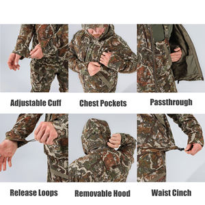 सांस निविड़ अंधकार शिकार परिधान सर्दियों शिकार कपड़े Camo पुरुषों प्रिंट अनुकूलित आकार प्रौद्योगिकी OEM के शिकार जैकेट - Product Image 6