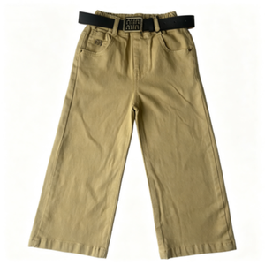 Pantalones estampados de pierna ancha informales a la moda para niñas pequeñas, pantalones largos de nailon/algodón, pantalones suaves y cómodos que combinan con todo, ropa escolar - Product Image 3