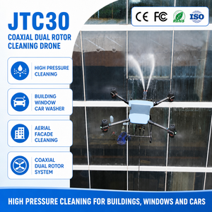 Drone de nettoyage à double rotor coaxial JTC30, nettoyeur de façades de bâtiments à haute pression pour propriétés commerciales - Product Image 1