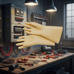 ถุงมือช่างไฟฟ้าแบบมีฉนวน ขนาด 10 สำหรับป้องกันงานไฟฟ้า - Product Image 3