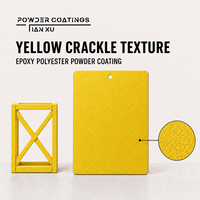 Revêtement en poudre époxy polyester à texture craquelée jaune TIANXU, application par pulvérisation électrostatique pour meubles métalliques, applications automobiles