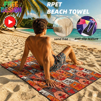 Ant Fabric Beach Towel Absorbent Quick Dry Sand Free Soft Touch Lightweight Portable Foldable Summer Travel Towel