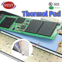 NDST-CP-120-T300 Plaques thermiques en silicone haute tension 6kV, haute température, dissipatrices de chaleur, avec remplissage de fentes d'air et feuille d'isolation pour