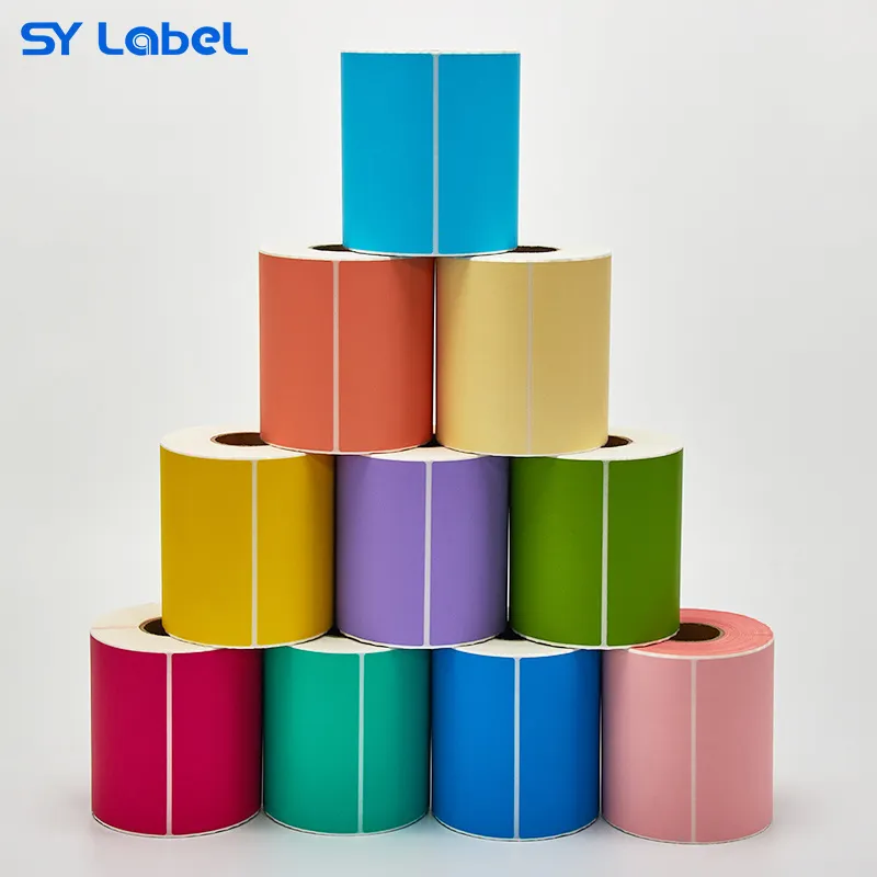 Rectangle Color Coded 5 "Length × 3" Width 500 Label Roll Fluorescent Pink Coded Label