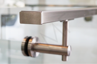 Rahmenlose Glasgeländerhalterungen 50x25mm Quadratisch Edelstahl Spiegelpoliert Wasser- und Rostbeständig für Balkon Treppen Innenbereich