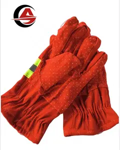 Guangmin Factory Guantes resistentes al fuego Anti-calor Bombero Protección de manos Equipo de extinción de incendios antideslizante a prueba de agua