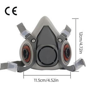 หน้ากากป้องกันก๊าซพิษแบบครึ่งหน้าหน้ากากช่วยหายใจชนิดใยหินครึ่งหน้า6000 CE - Product Image 2
