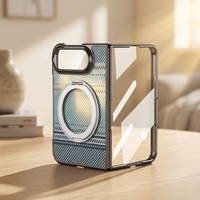 Étui de téléphone pliable pour iPhone 18 Duo avec support rotatif - Matériau PC texturé, protection magnétique