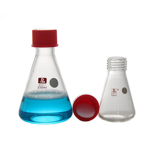 Frasco Erlenmeyer de vidrio borosilicato con cubierta de tornillo 100mL 250ml 500ml <span class=keywords><strong>1000ml</strong></span> Frasco cónico de capacidad con cubierta de rosca externa - Product Image 3