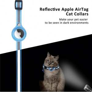 Collar Ajustable de Lujo KingHon para Gatos, Reflectante, de Nylon Suave, con Airtag y Campana, para Pasear Perros, Venta al Por Mayor - Product Image 4