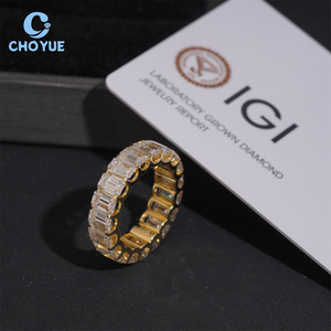 GRA Certificated Hip Hop Iced Out Fine Jewelry D Color VVS Moissanite Diamond Sterling Silver 925 <b>Ring</b> <b>for</b> <b>Men</b> - Product Image 4