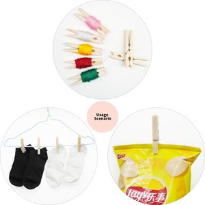 Pinces <span class=keywords><strong>à</strong></span> <span class=keywords><strong>linge</strong></span> en bois épingles en bois robustes, paquet de 50, boîtes de rangement pour vêtements de 2.9 pouces et bacs en fer Opp Bag Wood Rectangle Ws - Product Image 3