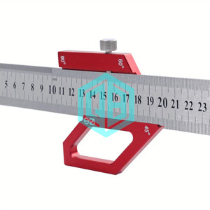 Règle en acier pour le travail du bois bloc de positionnement Center Finder 45/60/90 degrés Angle Scriber ligne jauge de marquage <span class=keywords><strong>menuiserie</strong></span> disposition carrée - Product Image 2
