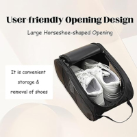Sac à chaussures étanche pour l'extérieur Sac de rangement portable en polyester avec fermeture à glissière et maille respirante pour accessoire de sport