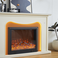 Étagère de cheminée de 1200 mm avec télécommande et protection contre la surchauffe, cheminée électrique pour usage domestique et hôtelier