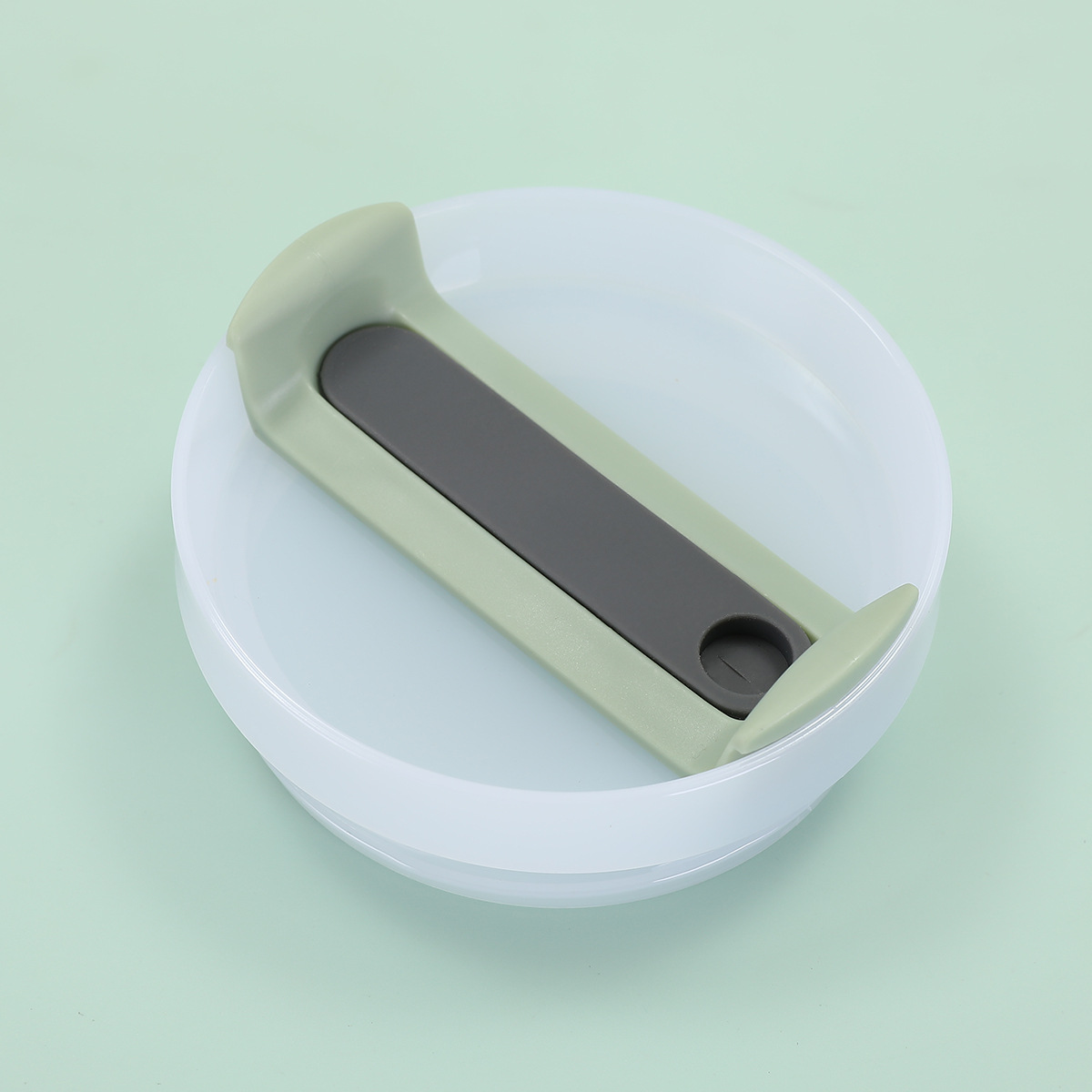 Blanc lait-corps principal-pièces vert haricot-silicone gris foncé-40oz