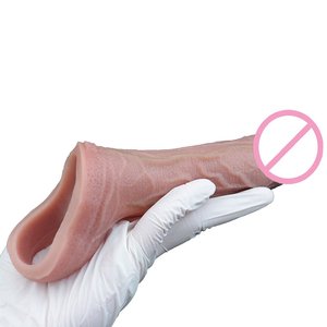 6 estilos de consoladores vibradores con tacto de piel real para estimulación del punto G con 3 tapones de silicona que se ajustan al largo del pene, conjuntos de extensores de pene. - Product Image 3