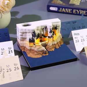 Calendario de talla de papel moderno OEM 2026 de fábrica, recuerdo creativo, adornos decorativos de escritorio para Bloc de notas estereoscópico 3D - Product Image 4