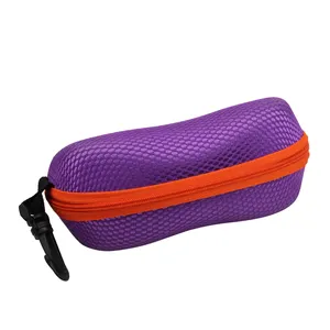 Zipper EVA Glasses Cases for Outdoor Sports Eyeglasses Hard Shell Eyewear Case with Belt Clip for Large Sunglass