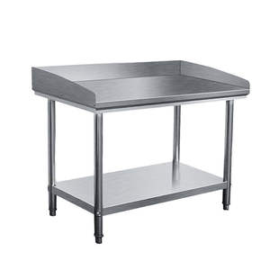 Mesa de trabajo de acero inoxidable 304 de alta resistencia con ruedas Undershelf para cocina comercial Procesamiento de alimentos Preparación de restaurante - Product Image 3