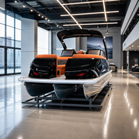 Nouveau Bateau Ponton de Luxe Série Sport 2026 pour 12 Personnes avec Pont, Arche Électrique, Direction Hydraulique, Échelle de Bain et Pêche – Idéal pour la Location
