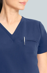 Women Scrub Uniform Set Smooth Fabric Short Sleeve Top Relaxed Straight Pants <strong>Doctors</strong> and Nurses Wrinkle-Resistant - Product Image 4