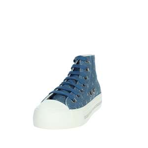 Sneakers da Ragazza Patrizia Pepe, Scarpe Moda in Tela con Suola Alta Stile Jeans - Product Image 6