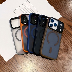 Magnetic TPU Frame Matte <b>PC</b> Hard Shockproof Phone Case <b>for</b> iPhone 17 17 Air 17 Pro Max case with <b>Camera</b> protection - Product Image 4