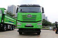 Digunakan untuk Truk Dump FAW J6P 8x4 420HP, Box Tipper Pendek 5,6 Meter, 12 Roda, Dumper Tugas Berat untuk Pekerjaan Konstruksi dan Tambang