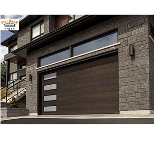 Porte <span class=keywords><strong>de</strong></span> <span class=keywords><strong>garage</strong></span> résidentielle sectionnelle automatique en acier 16x8 intelligente moderne avec accessoire moteur pour les maisons - Product Image 2