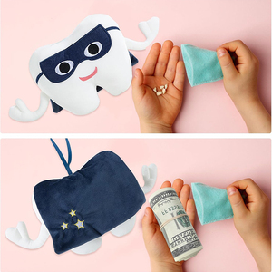U457 Cute Customizable Embroidered <strong>Tooth</strong> <strong>Fairy</strong> Doll <strong>Pillow</strong> with Pocket Birthday Gifts for Girls and Boys Dental <strong>Tooth</strong> Toy - Product Image 3