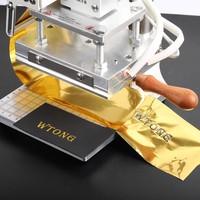 WT 90DS Machine d'estampage à chaud manuelle numérique presse à chaud gaufrage pour carte PVC cuir crayon papier bronzant
