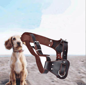 <span class=keywords><strong>Harness</strong></span> Anjing Besar Rompi Anjing Kulit Berminyak Coklat Tugas Berat Tebal Lembut untuk Anjing Besar Boxer Pitbull Rottweiler Bull <span class=keywords><strong>Mastiff</strong></span> - Product Image 2