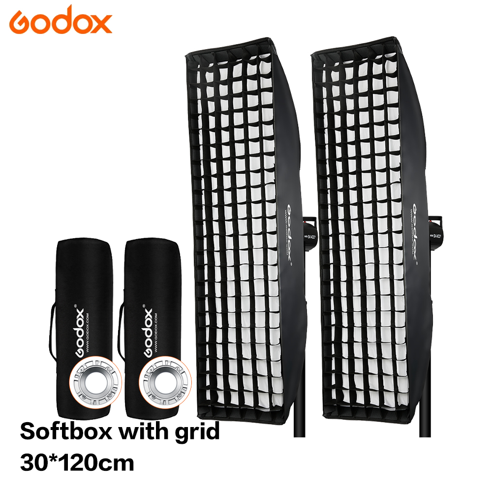 GODOXソフトボックス30 * 120cm長方形ソフトボックスハニカムグリッド