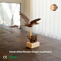 Automaton en bois artisanal moderne rechargeable Jhisen Premium avec impression numérique pour cadeaux d'Halloween et de Noël, boutique de cadeaux