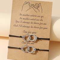 Bracelet menottes créatif pour femmes unisexe chaîne à main Couples bracelet à breloques bijoux accessoires cadeau de fête