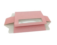 Boîtes à macarons roses personnalisées imprimées, pliables, avec couvercle coulissant, en papier recyclable, pour biscuits et aliments en conserve, conformes aux normes alimentaires