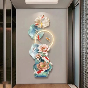 Lámpara LED con Diseño de Flor de Loto, Impresión UV en Acrílico, Corte de Bordes, Pintura Artística de Animales, Decoración de Pared para el Hogar, Directo de Fábrica - Product Image 4