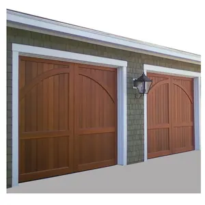 Custom 8x7 American Wood Sectional Garage Door Overhead Carriage Gate 9x8 Single Car Flap Sliding Folding Garage Doors