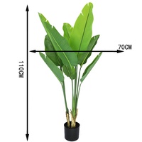 Décoration intérieure : Bananier artificiel de 160 cm de haut avec pot