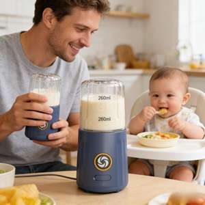 Procesador de Alimentos para Bebés de 260 ml, Libre de BPA, Licuadora para Smoothies, Portátil, con Alimentación USB, Bajo Ruido, Limpieza con un Clic, a Prueba de Fugas, Triturador de Hielo - Product Image 1